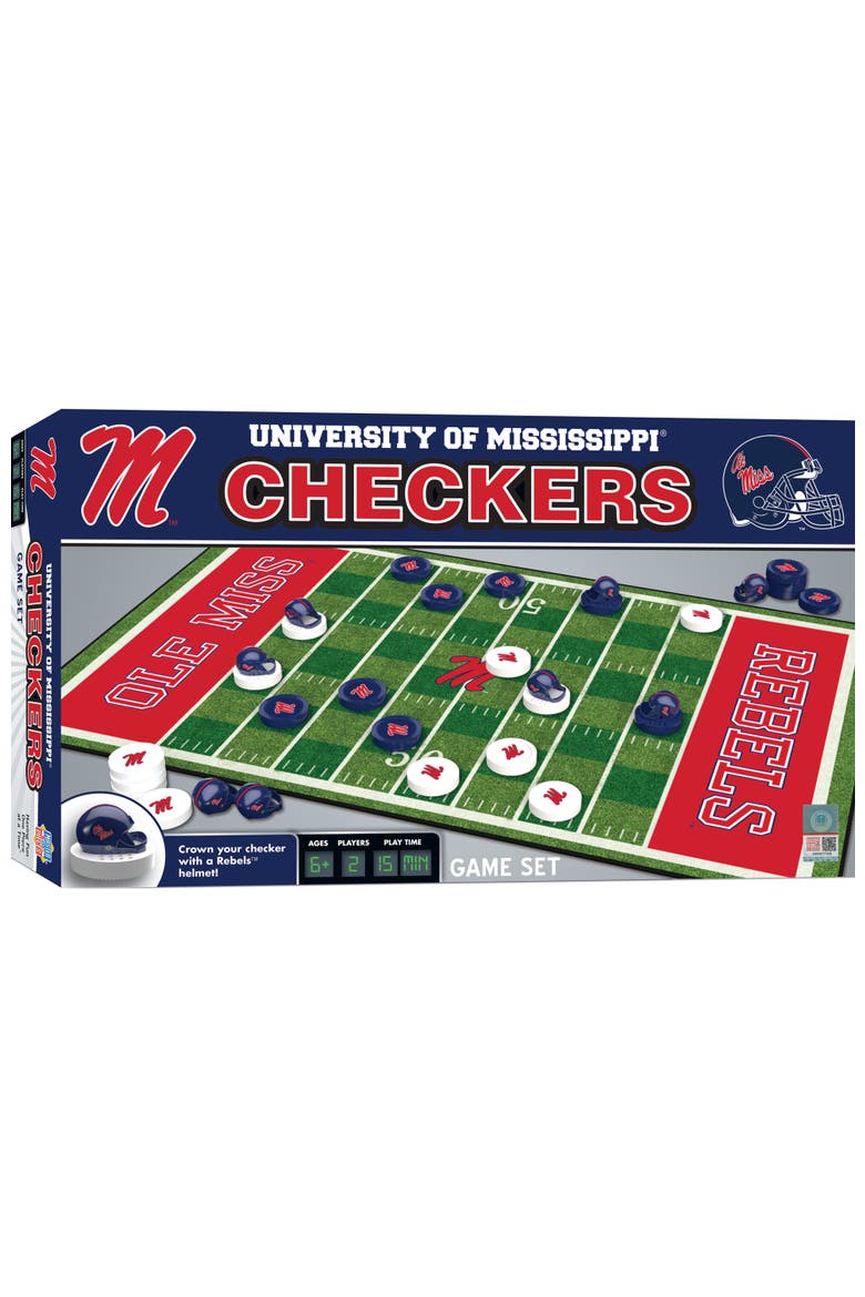 Ole Miss Rebels Checkers Board Game, Main, color, Multicolor