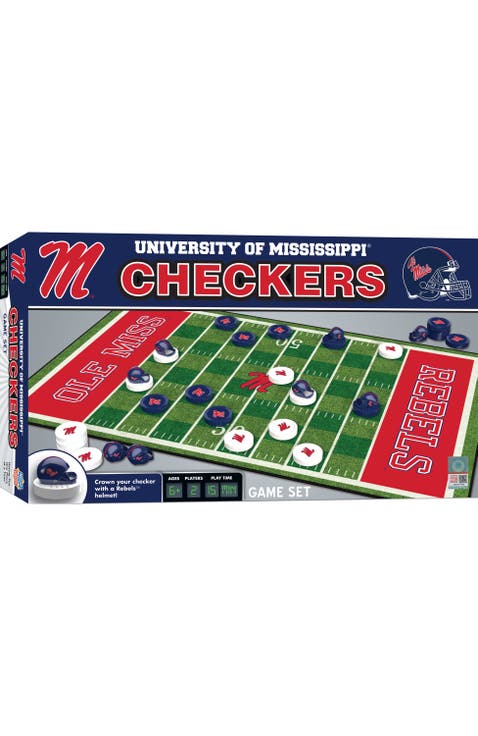 Ole Miss Rebels Checkers Board Game