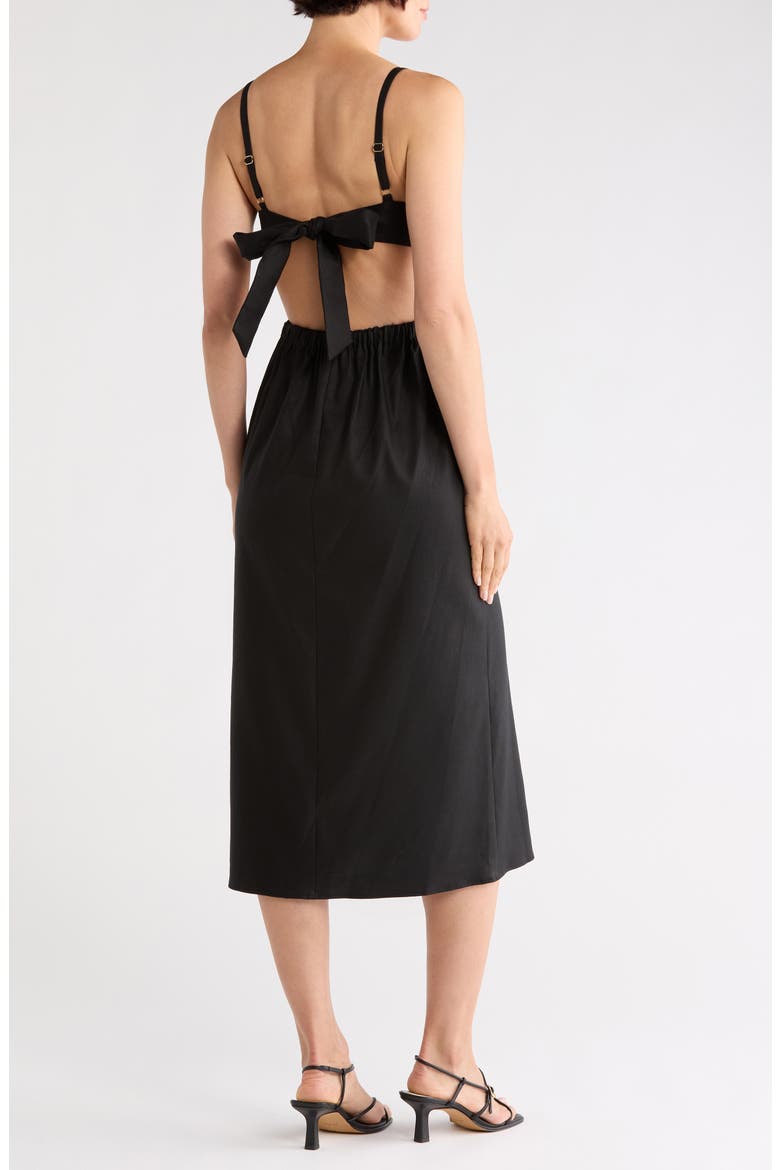 Zoe Open Back Dress, Alternate, color, BLACK