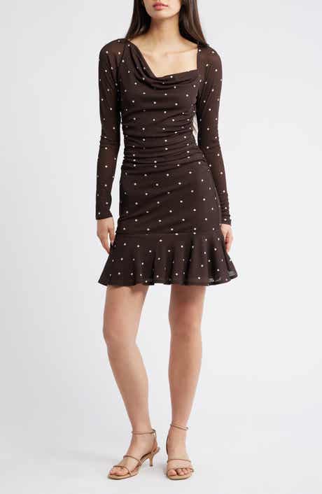 Rails Celano Polka Dot Long Sleeve Minidress