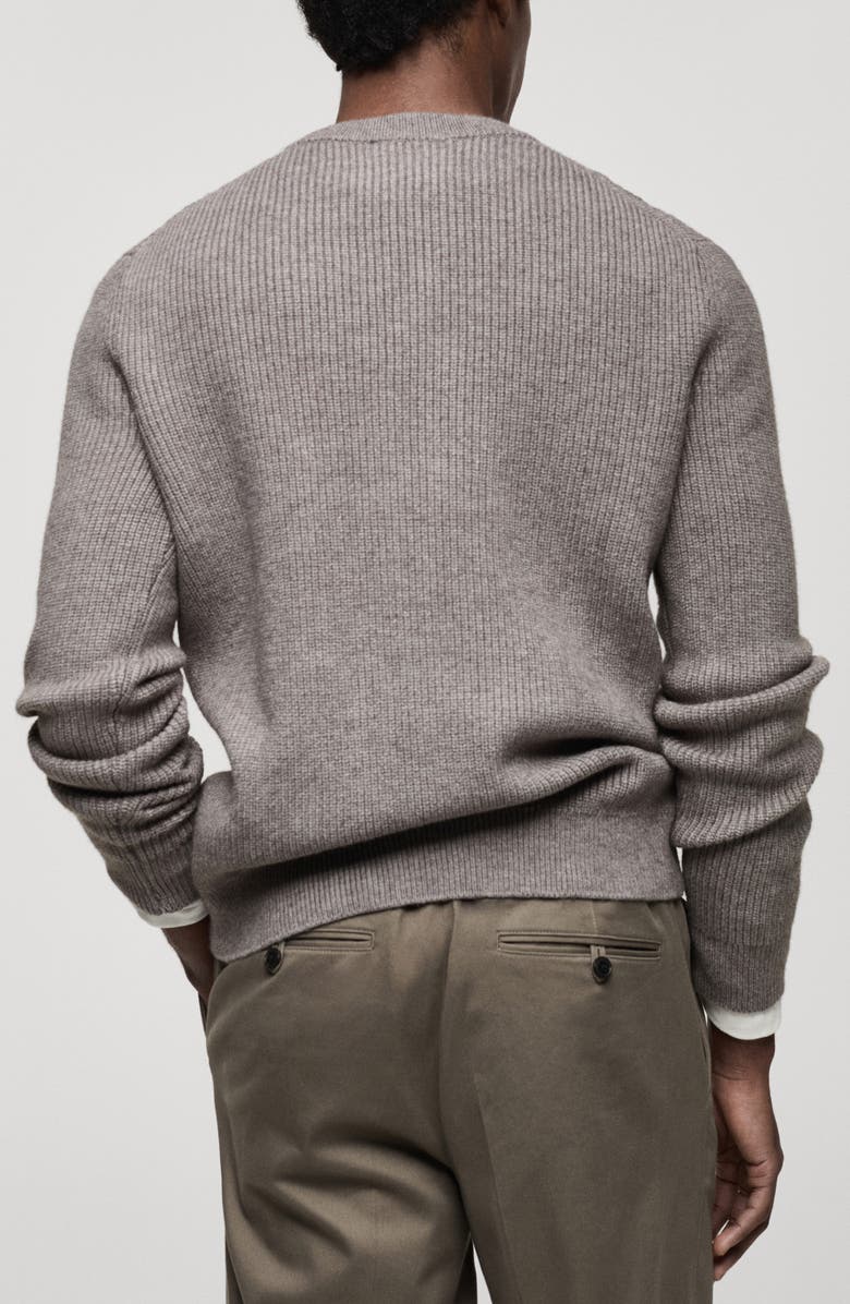 MANGO Combined Cable Knit Sweater, Alternate, color,