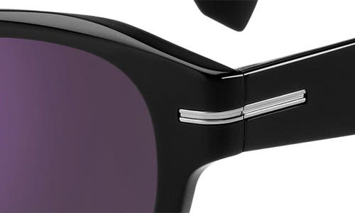 Hugo Boss Boss 48mm Gradient Small Rectangular Sunglasses In Black