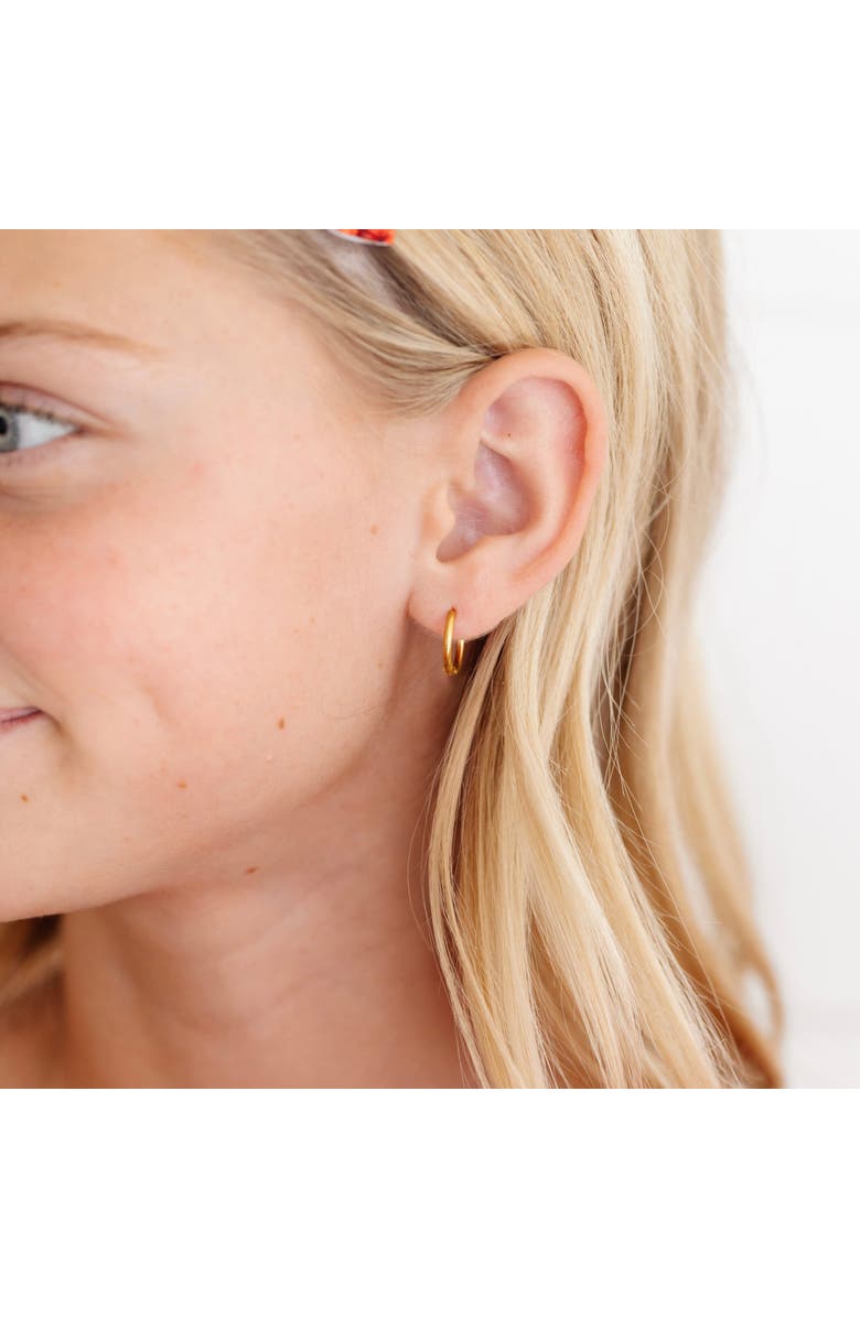 Pip Pop Thin Gold Hoop 8mm Earrings, Alternate, color, Gold