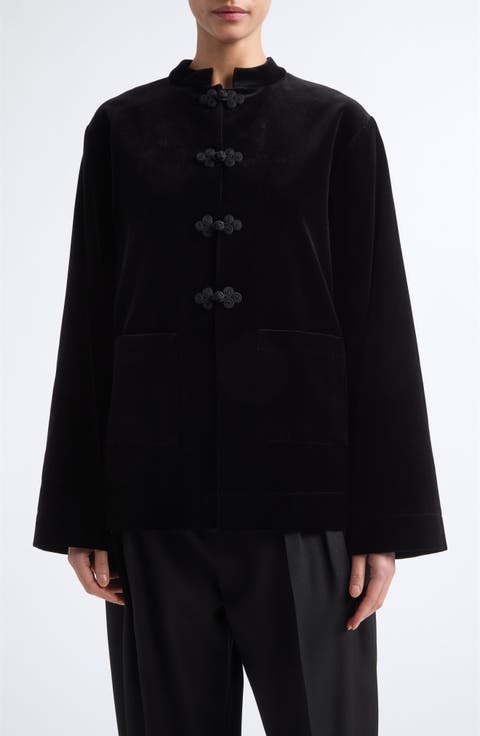 Pankou Closure Cotton Velveteen Jacket