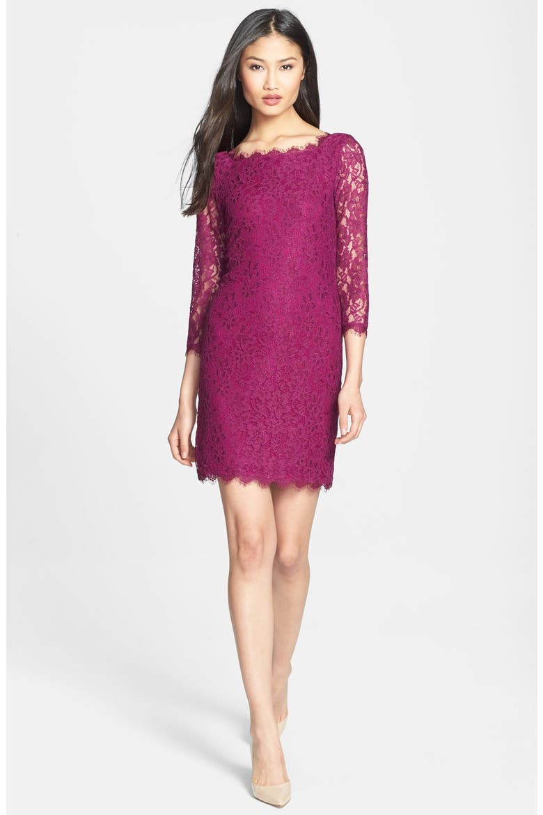 'Zarita' Lace Sheath Dress, Main, color, PLUM