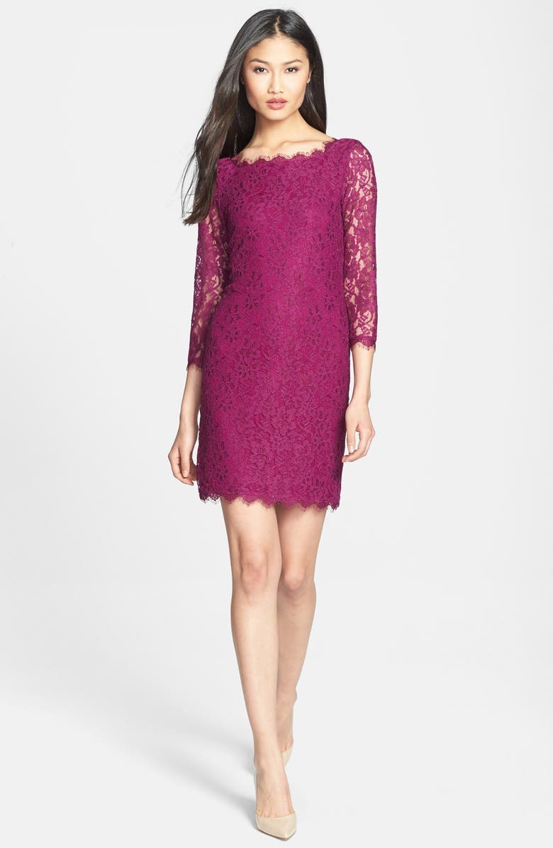 Diane von Furstenberg 'Zarita' Lace Sheath Dress, Main, color,