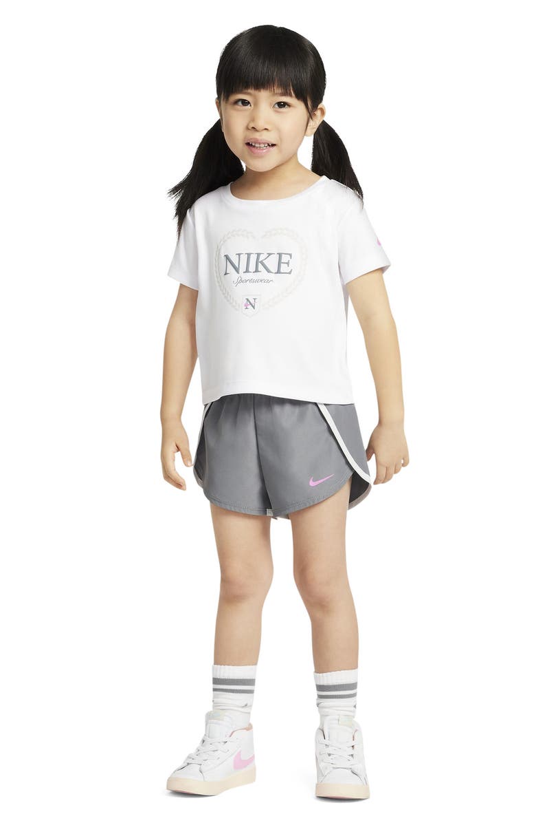 Nike Kids' Dri-FIT Game, Swoosh, Match! T-Shirt & Shorts Set, Alternate, color, Smoke Grey