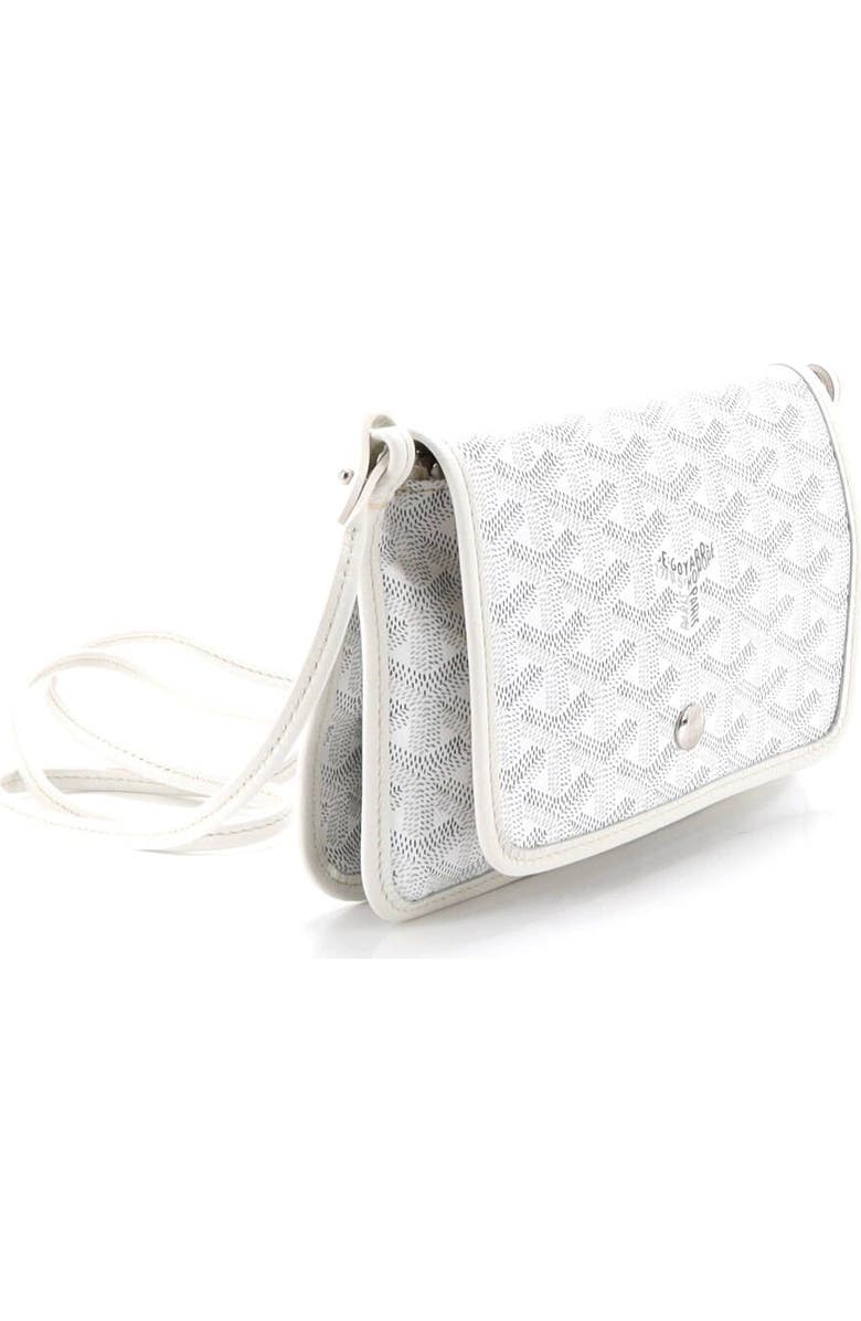 Pre-Owned Goyard Plumet Clutch Wallet Coated Canvas, Alternate, color, White