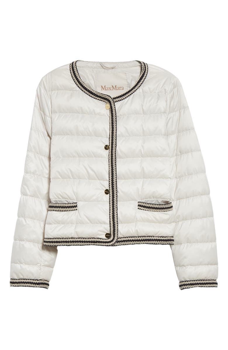 Max Mara Kate Braided Trim Down Jacket, Alternate, color,