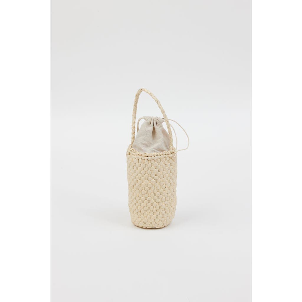 Hat Attack Straw Wine Bag In Natural