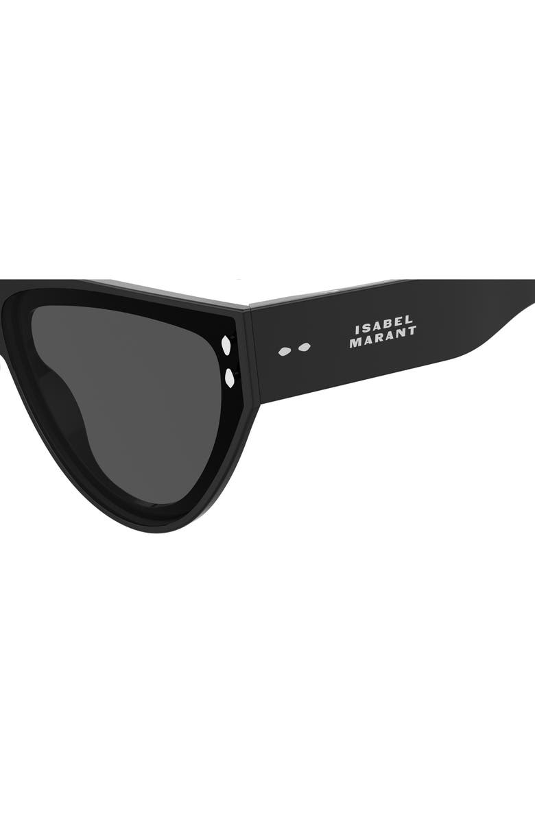 Isabel Marant 69mm Modified Cat Eye Sunglasses, Alternate, color, Black