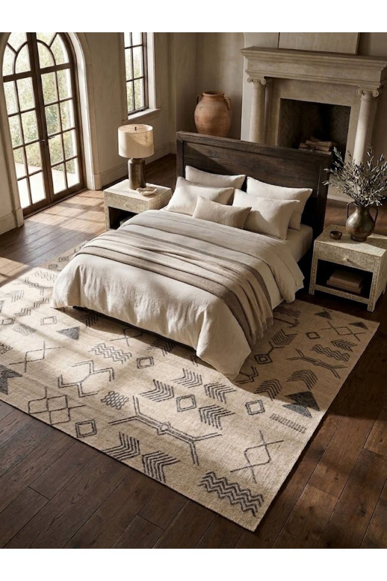 Lunar Wool Rug, Alternate, color, Beige
