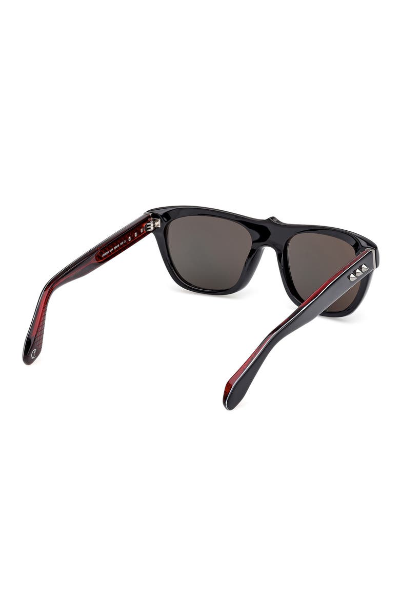 Georges 55mm Square Sunglasses, Alternate, color, BLACK / GUNMETAL / ZEISS SMOKE