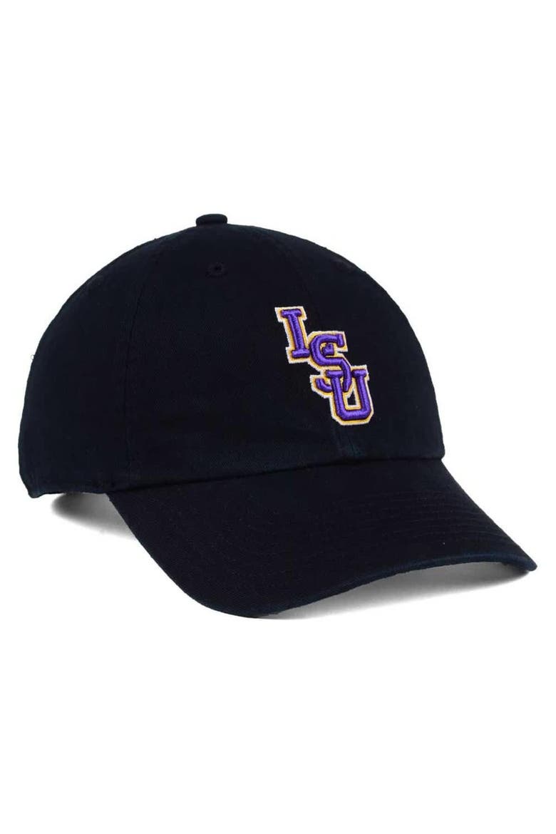 Men's '47 Black LSU Tigers Clean Up Adjustable Hat, Alternate, color, Black