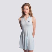 LUSSO Women's Lusso  Light Blue New York Yankees Celeste V-Neck Dress