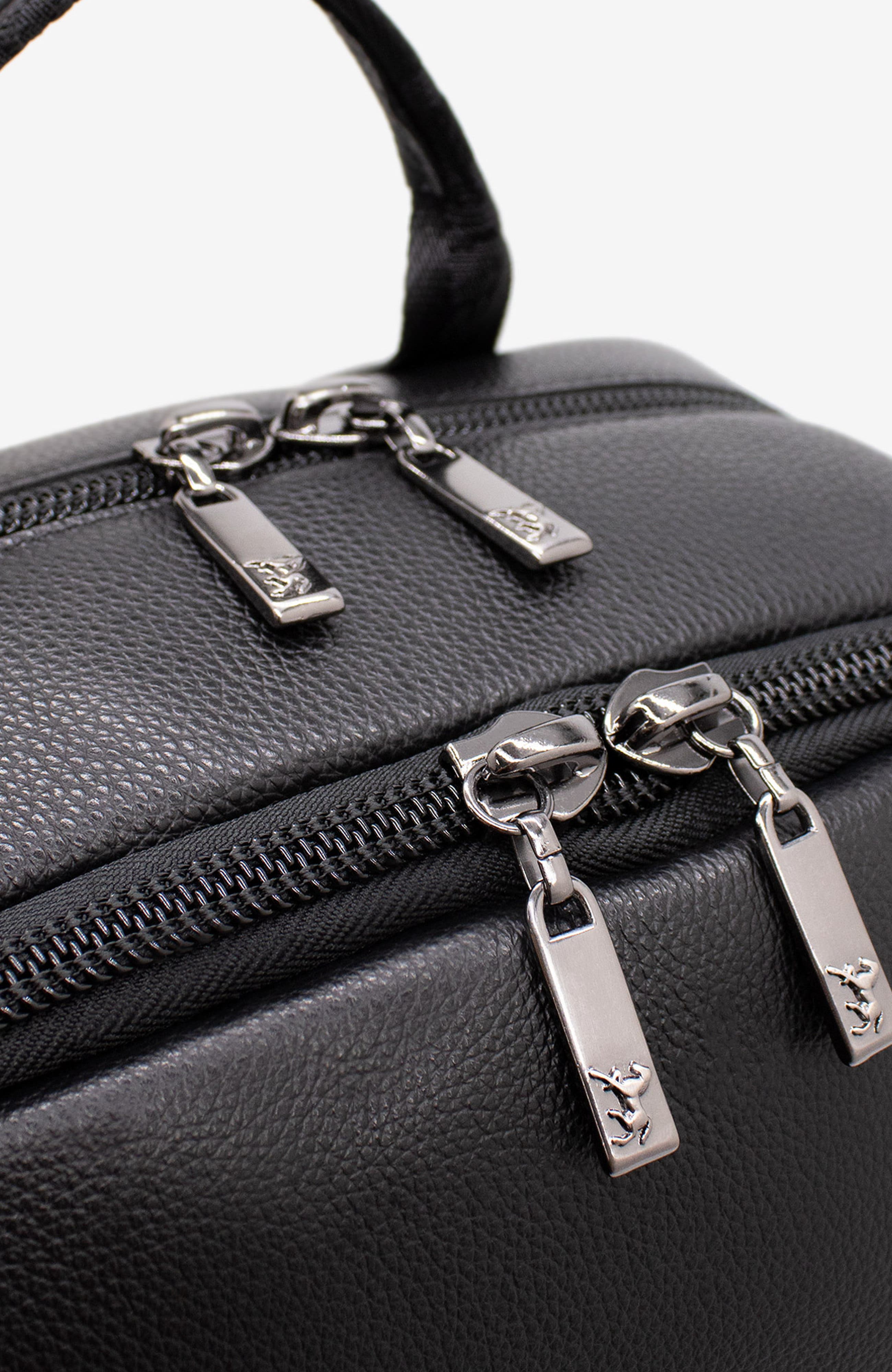 El Cavaleiro 539 Leather Backpack, Alternate, color, Black