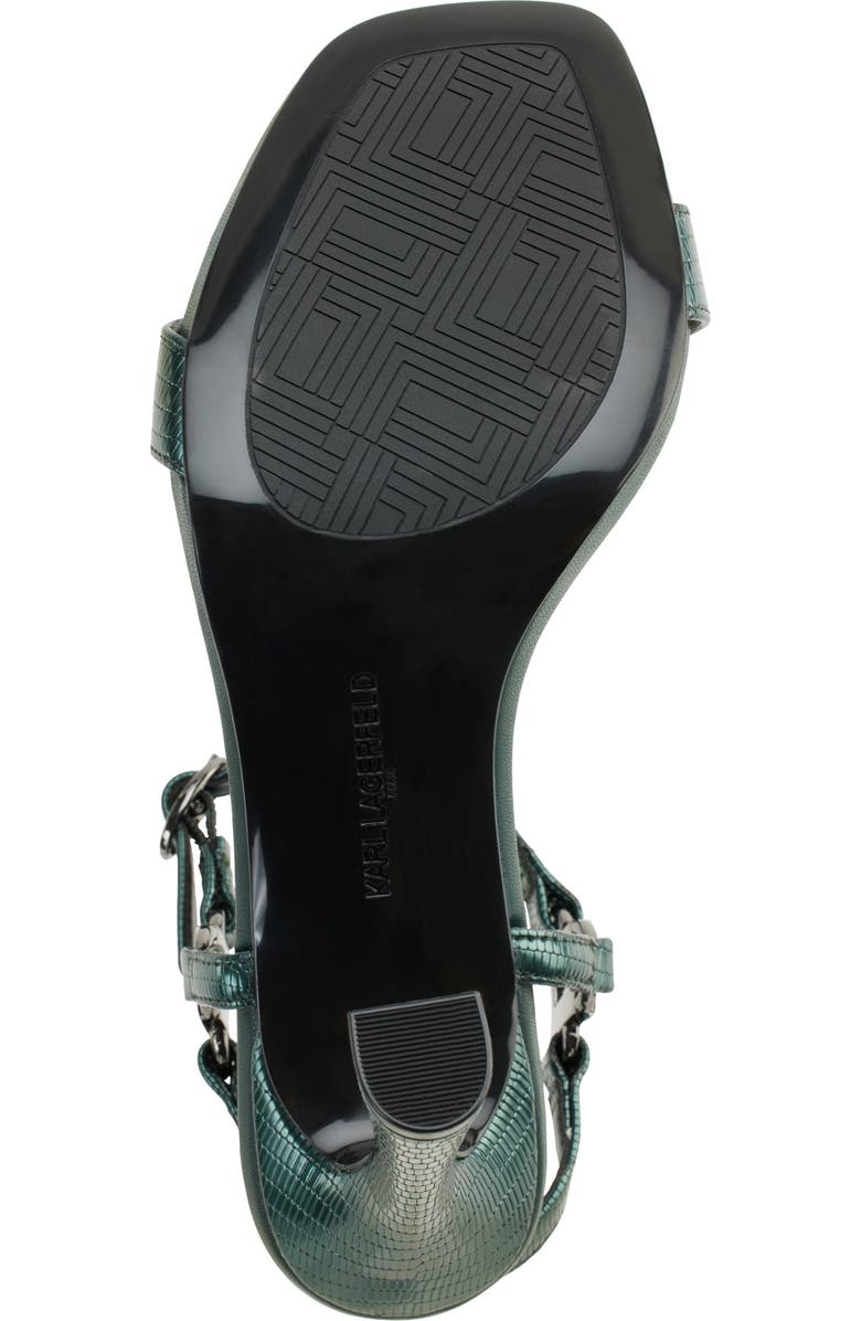 KARL LAGERFELD PARIS Cybil Ankle Strap Sandal, Alternate, color, Forest Green