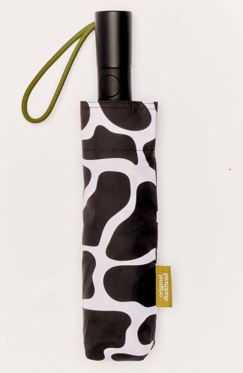 Original Duckhead Compact Umbrella with Automatic Open-Close Function, Alternate, color, Black Ripples