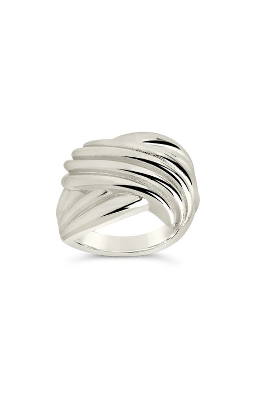 Sterling Forever Pli Ring In Gray
