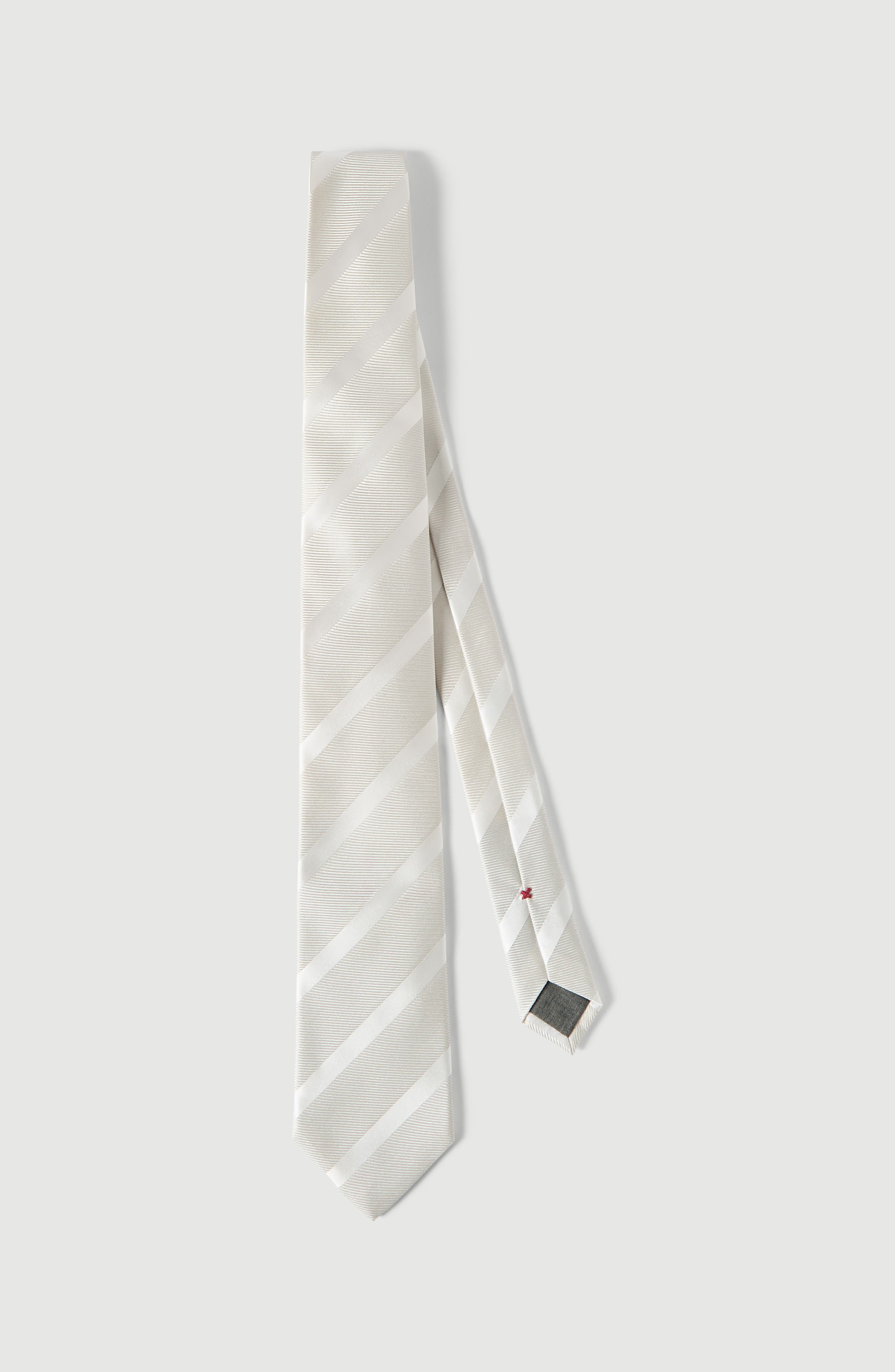 Brunello Cucinelli Silk diagonal tie with regimental stripe (Men ...