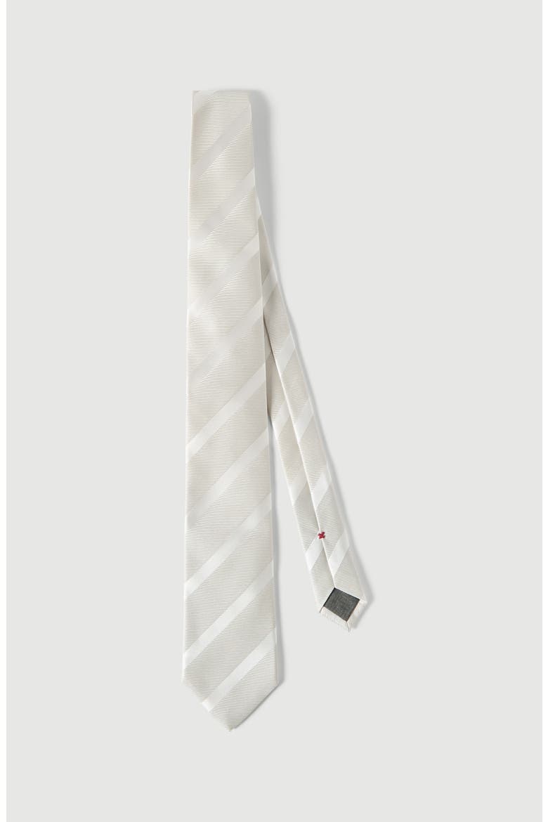 Silk diagonal tie with regimental stripe, Main, color, Panama