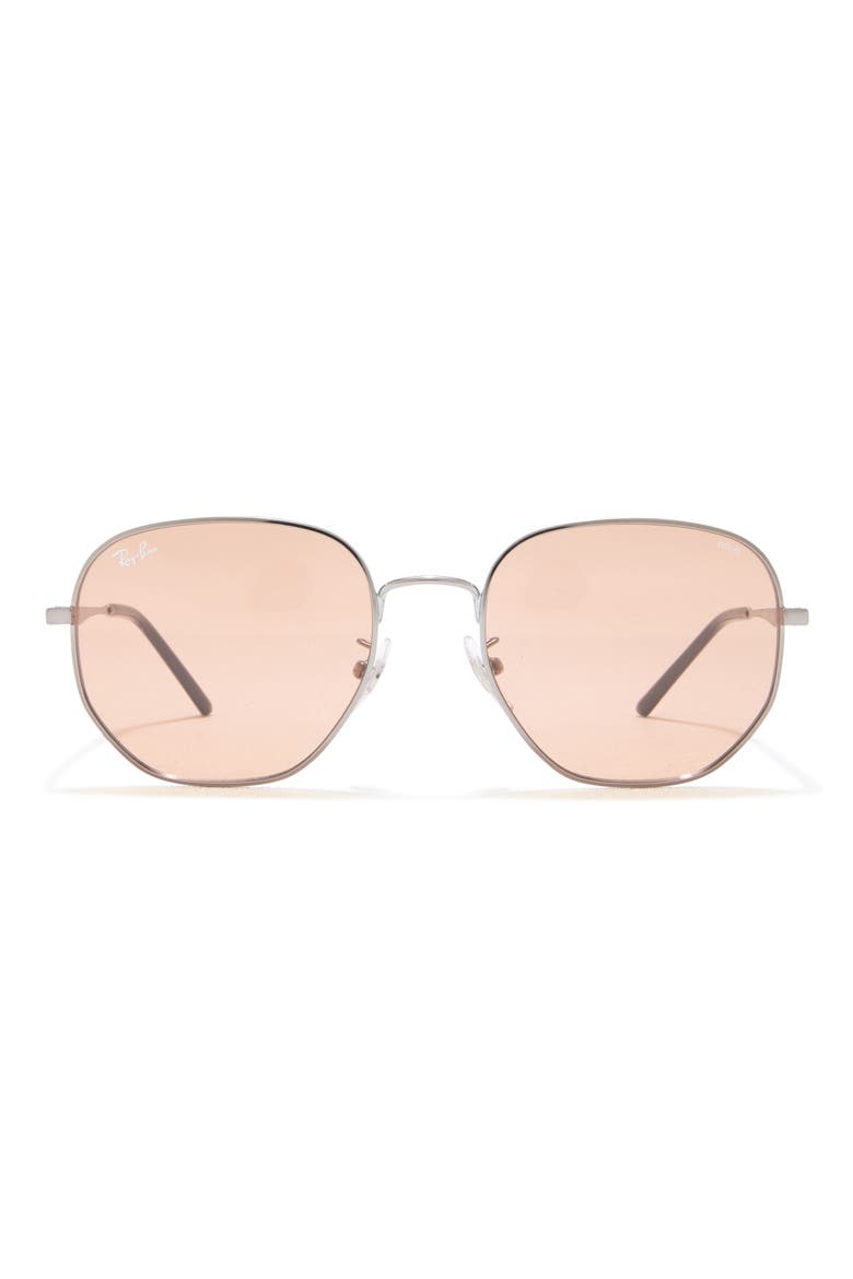 54mm Round Sunglasses, Main, color, GUNMETAL / EVOLVE PHOTO BROWN