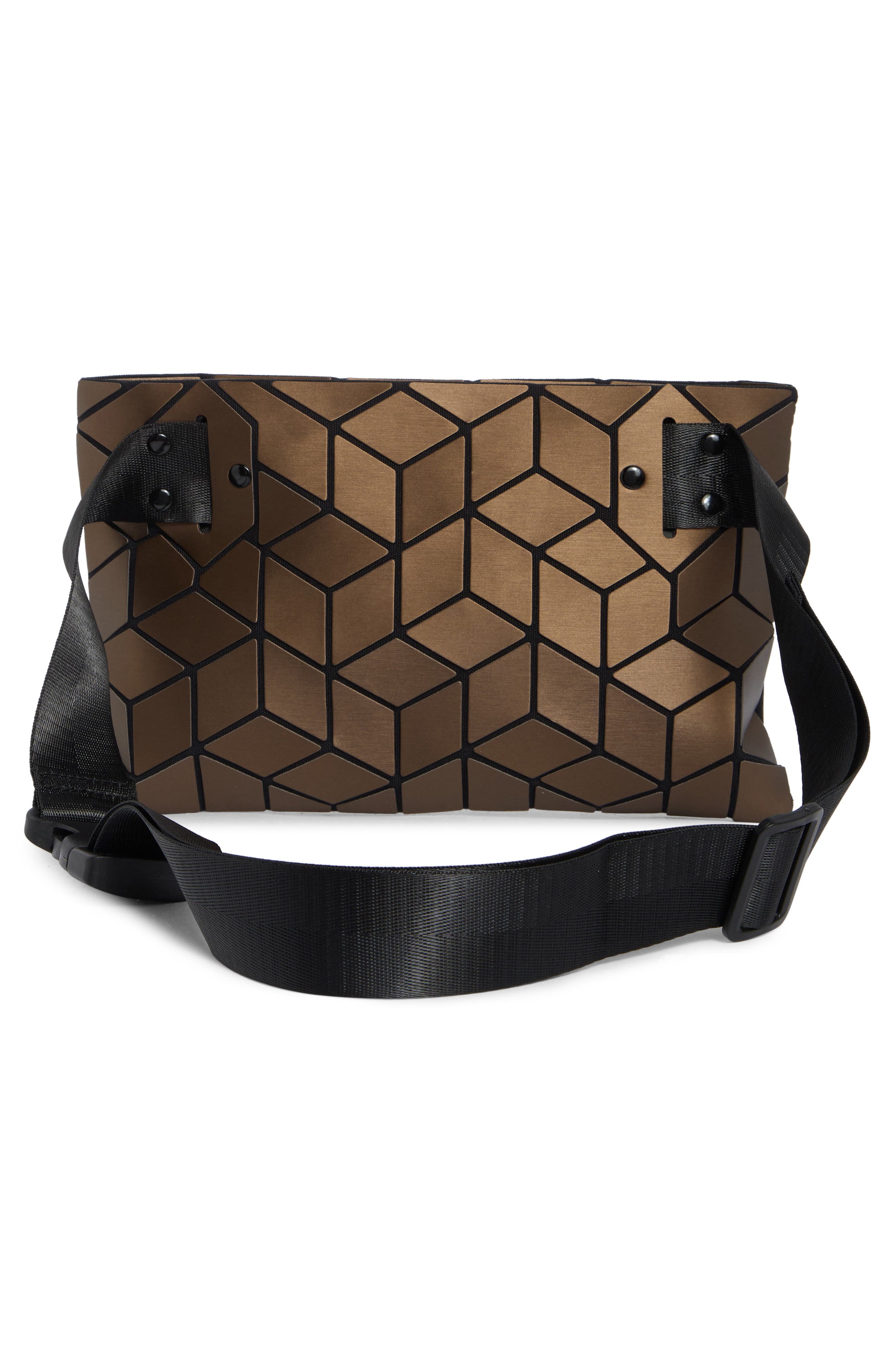 PATRIZIA LUCA Slanted Square Convertible Belt Bag, Alternate, color, Matte Bronze