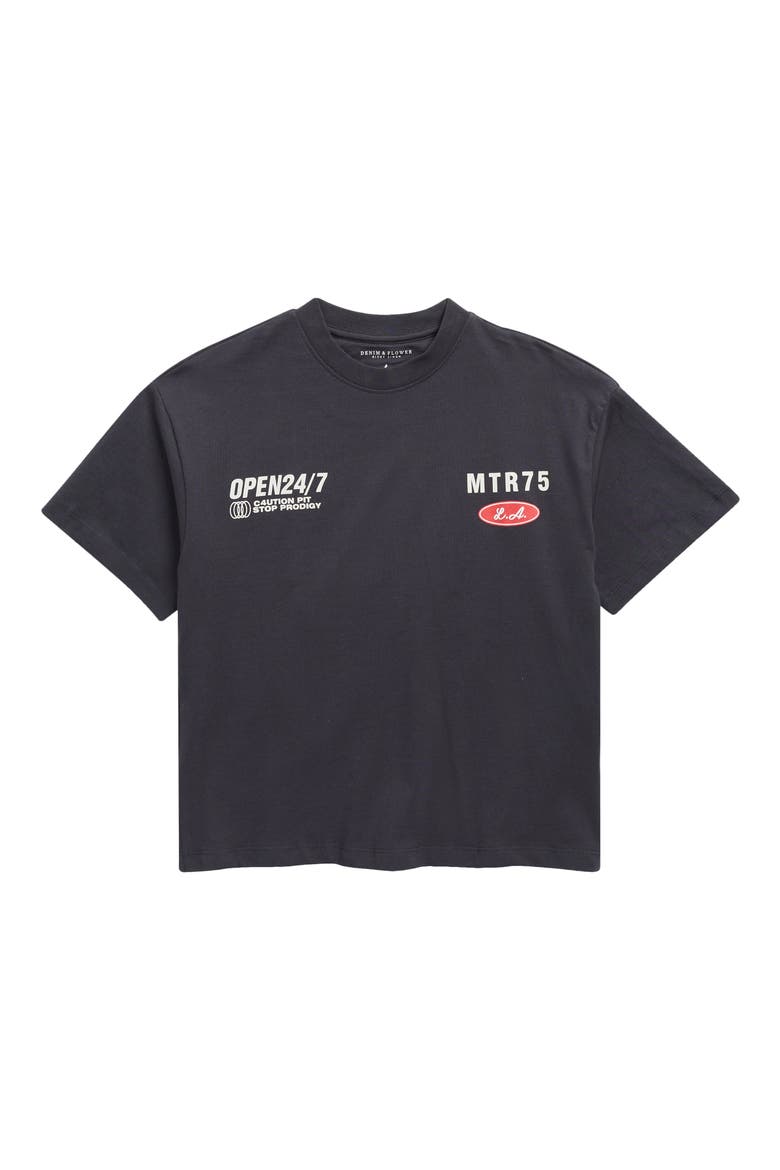 Kids' Cotton Graphic T-Shirt, Main, color, CHARCOAL