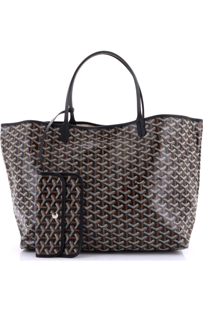 Pre-Owned Goyard Saint Louis Tote Coated Canvas GM, Alternate, color, Black