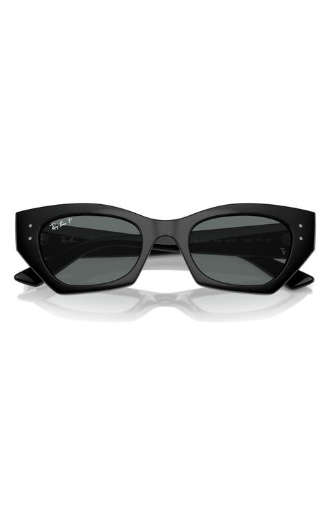 Zena 52mm Polarized Irregular Sunglasses