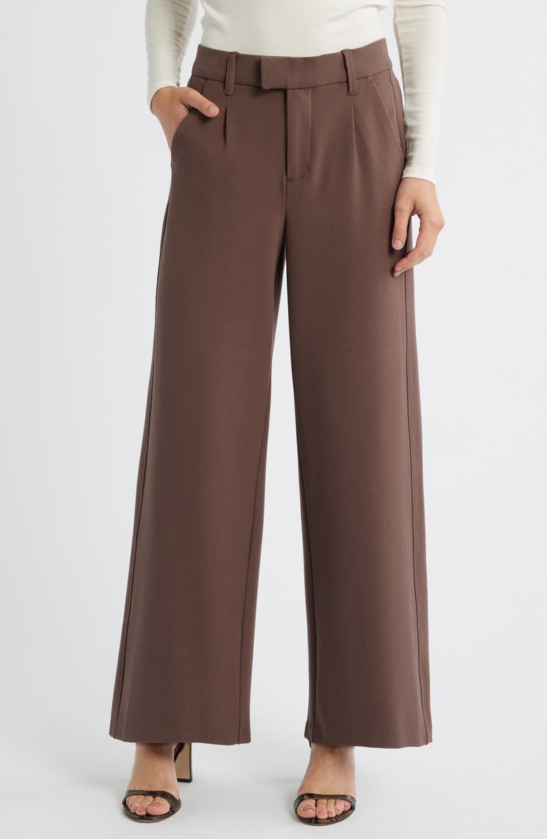Wit & Wisdom Skyrise Wide Leg Pants, Main, color, Mocha