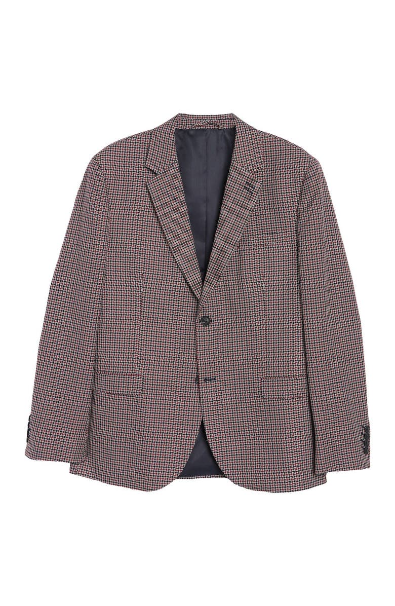 Topman Check Textured Slim Blazer, Main, color, 