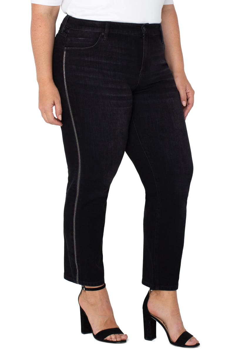 Liverpool Los Angeles Liv Sparkle Side Stripe Skinny Jeans, Alternate, color, 