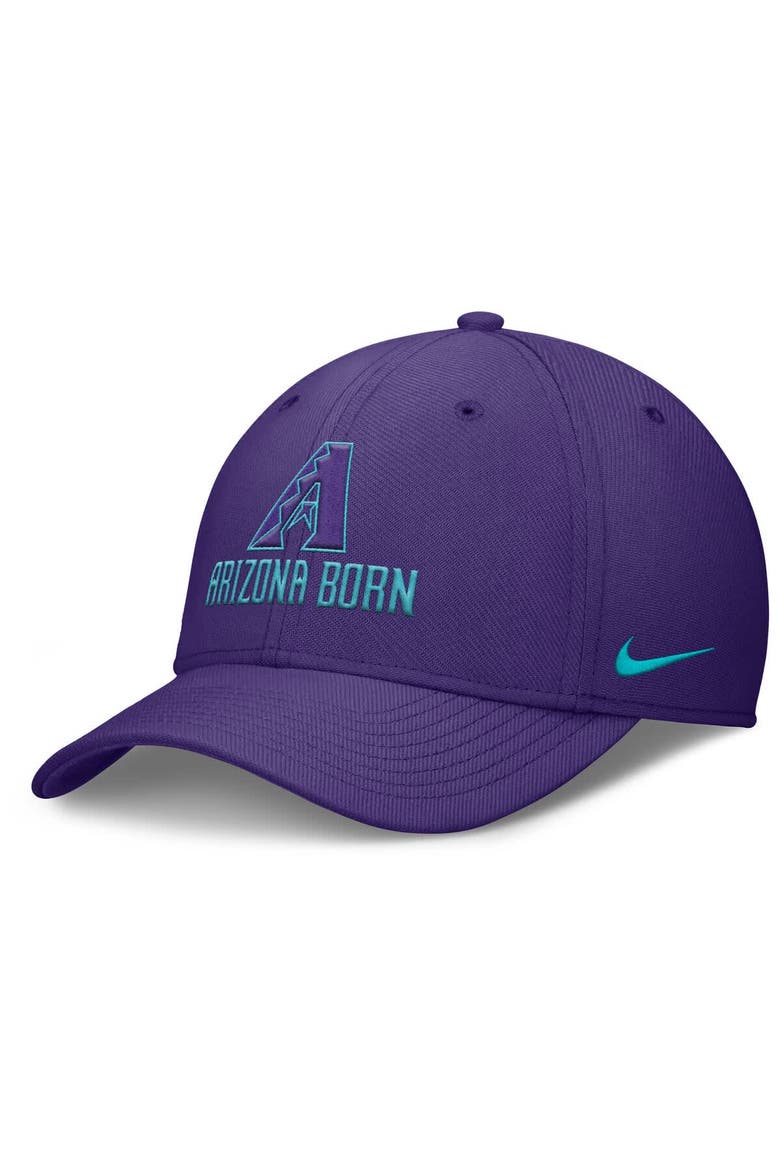 Men's Nike  Purple Arizona Diamondbacks 2025 City Connect Rise Swoosh Performance Flex Hat, Main, color, Purple