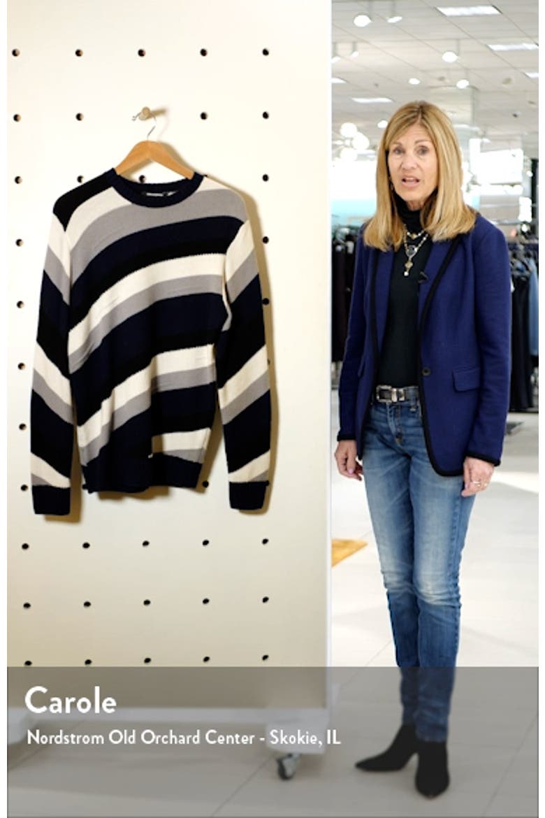 Diagonal Stripe Crewneck Sweater video