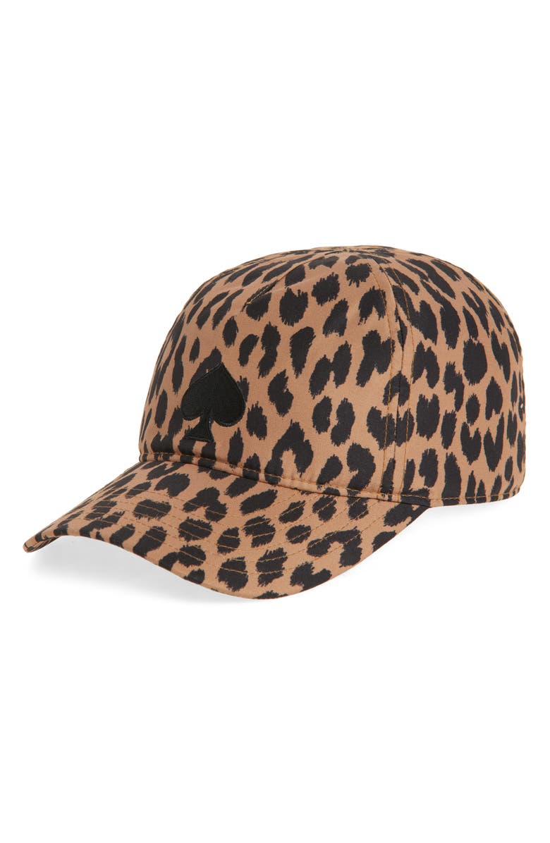Kate Spade New York leopard baseball cap, Main, color,
