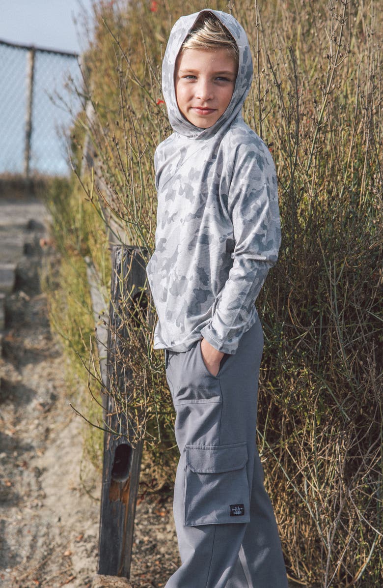 Feather 4 Arrow Kids' Carry-On Water Resistant Tech Cargo Pants, Alternate, color, Smoked Grey