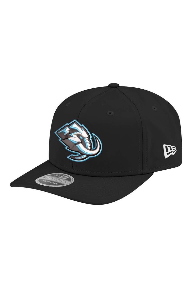 Men's New Era  Black Utah Mammoth 9SEVENTY Stretch-Snap Adjustable Hat, Main, color, Black