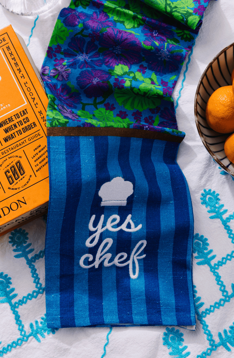 Furbish Yes Chef Dish Towel, Alternate, color, Dark Blue