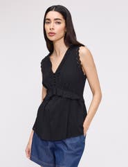 Finery London Cyma Sleeveless Cotton Top