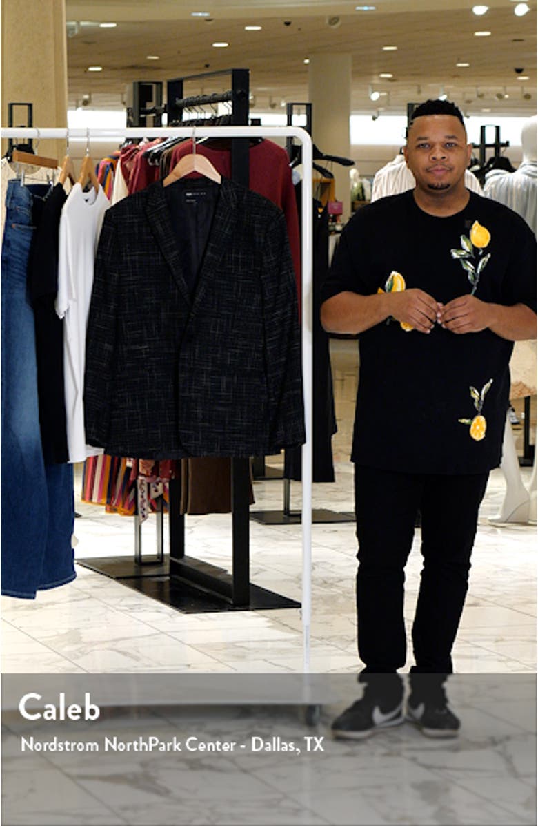 Slim Fit Crosshatch Suit Jacket, sales video thumbnail