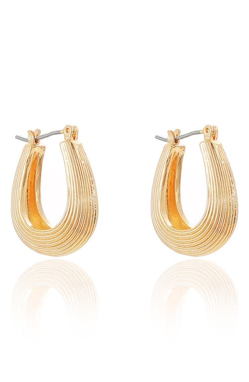 Ettika Chunky Ribbed Hoop Earrings In Gold