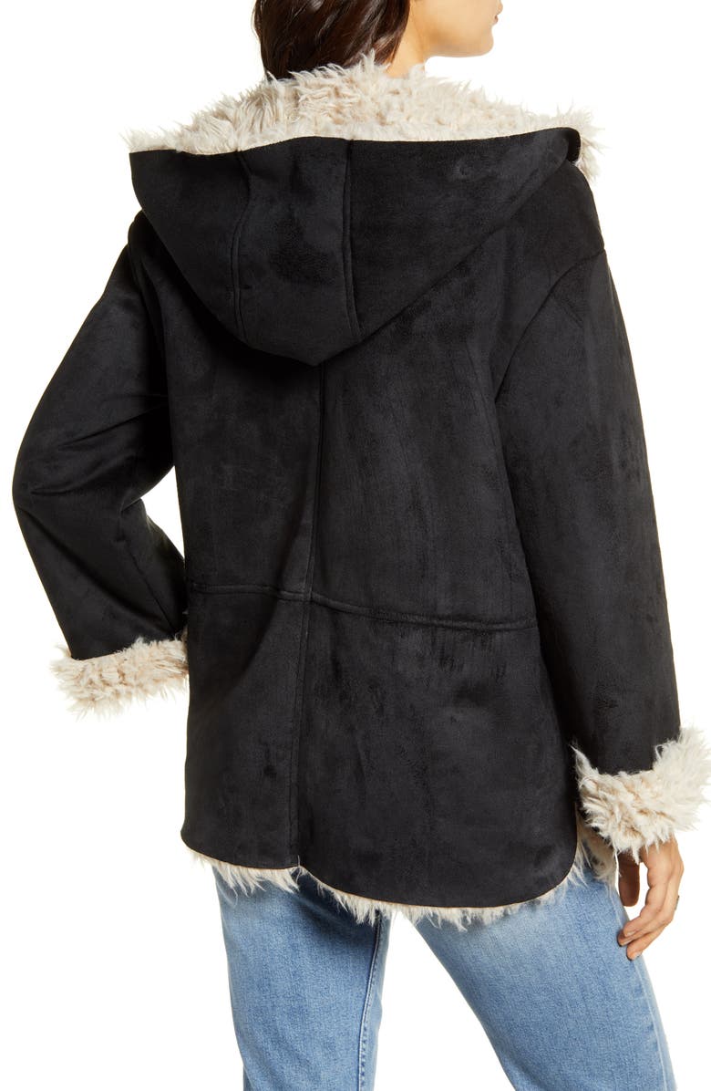 JACK BY BB DAKOTA Faux Shearling Faux Suede Jacket, Alternate, color,