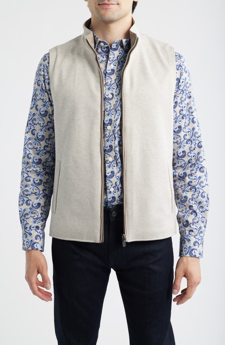 Johnston & Murphy Reversible Faux Suede Vest, Alternate, color, Tan/ Tan Knit