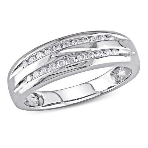 Diamond Double Row Anniversary Band 10k