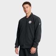 Nike Men's Nike Black Pittsburgh Steelers Sideline Powerful Blocking Full-Zip Dri-FIT Bomber Jacket