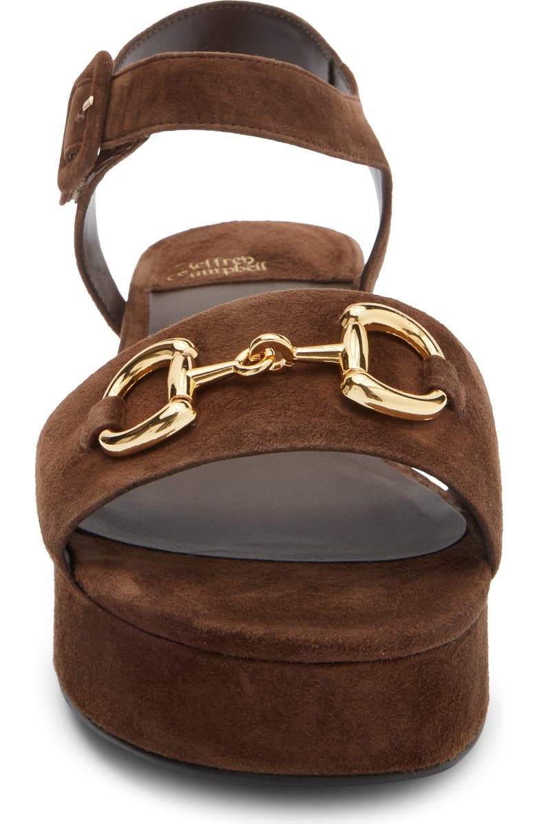 Jeffrey Campbell Timeless 2 Platform Sandal, Alternate, color, Espresso Suede Gold
