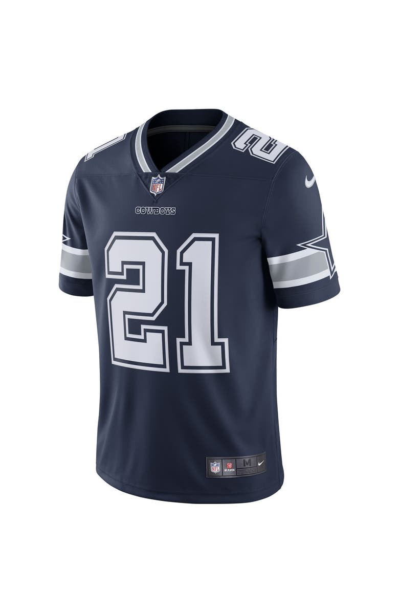 Nike Men's Nike Ezekiel Elliott Navy Dallas Cowboys Vapor Limited Jersey, Alternate, color, 