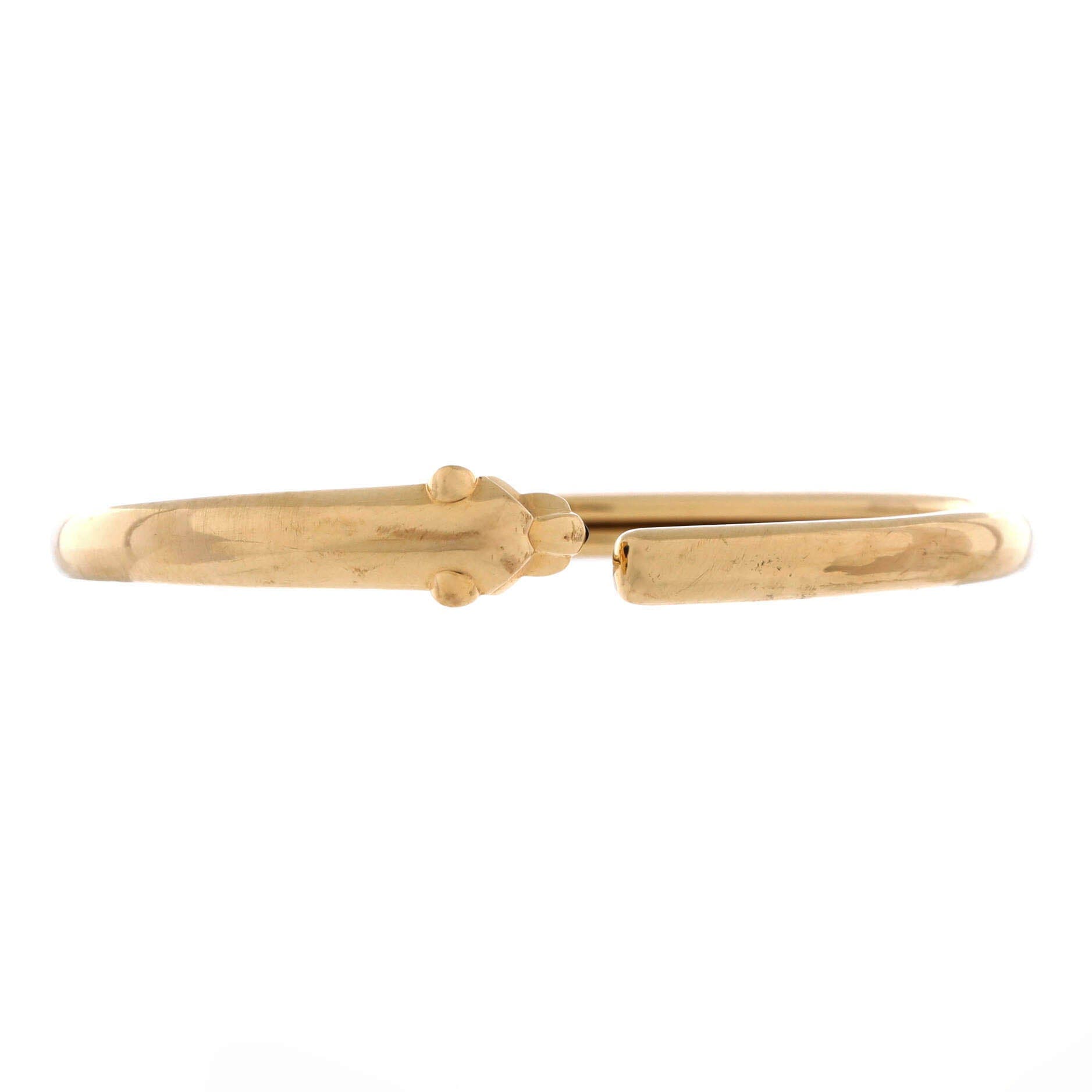 Panthere de Cartier Open Cuff Bracelet 18K Yellow Gold with Onyx and Tsavorite, Main, color, Metallic Gold