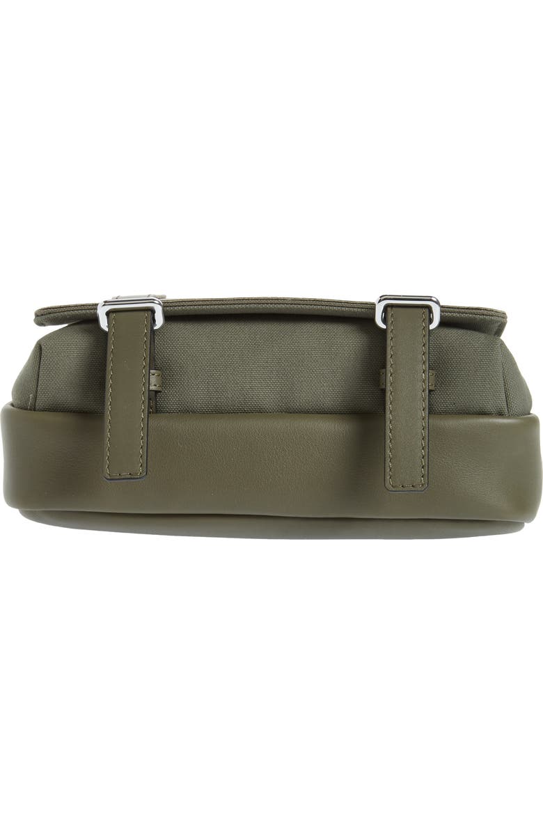 Loewe Extra Small Military Logo Leather & Canvas Messenger Bag, Alternate, color,